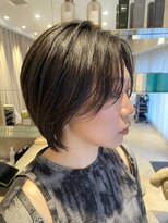 ロージーバイフーガヘアー 元住吉店(Rosy by FUGAhair)&nbsp;20代30代顔周りレイヤーショートボブ前髪なし大人ショートボブ