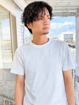 ユイマァルスロウ 倉敷(YUIMARLSLOW) 倉敷メンズサロン20代30代40代ニュアンスパーマ大人ハイライト