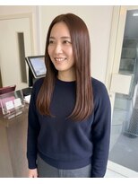 零秒女髪 千里丘店&nbsp;艶カラーで魅せる上品なロングストレートヘア髪質改善艶感