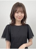 ピンクブラウン/ピンクアッシュ/前髪あり/外ハネ/レイヤー