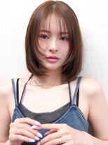 ドーチェ 瓢箪山(DOCHE)&nbsp;顔回りレイヤー×内巻きワンカール×オリーブブラウン