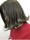 透け感ハイライトカーキ