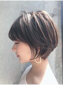 【DaVin中目黒】大人かわいい丸みショートボブ_アッシュブラウン
