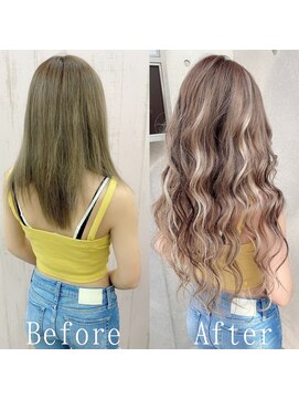 エクステ専門店あるじゃんすー 宇都宮店 ハイライト＆ローライト#シールエクステ#ラフウェーブ#小顔#栃木