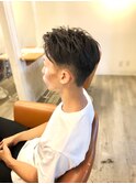 ビジネスマンアップバングツーブロック刈り上げフェード/亀戸