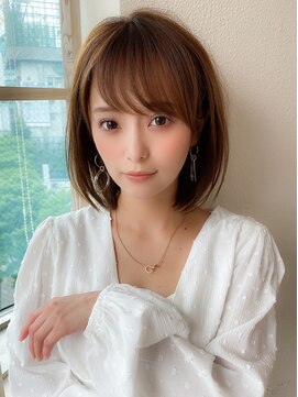 アフロート ディル(AFLOAT D'L) 大人かわいい ワンレンボブ 前下がりボブ ひし形シルエット KI