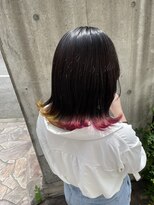 ブランシェ 西松山店 裾カラー☆ピンク×黄色
