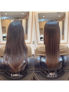 リアン 四条大宮店(Lien) 縮毛矯正+髪質改善トリートメント+カット（リタッチ可）
