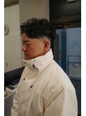 波巻きハイライトアップバングツーブロックマッシュ