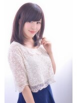 アディクト イースト 東陽町東口(addict EAST)&nbsp;フレアバングの上品な艶髪＿ロング＿アッシュブラウン［東陽町]