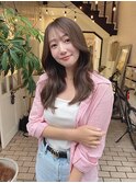 韓国レイヤー/透明感カラー/チョコレートブラウン