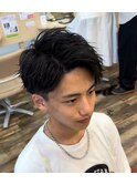 長め　アップバングショート