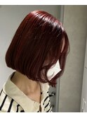 暖色カラー/ボブ/韓国ボブ/タンバルモリ/ブリーチなしWカラー