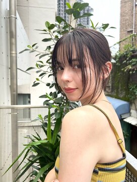 ディジョン 自由ヶ丘(Dijon) 韓国顔まわりレイヤーカットグレージュオリーブベージュブラウン