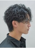 大分メンズ骨格矯正カットセンターパートニュアンスパーマ