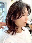 20代～50代☆上品ミディアムレイヤー顔まわりカット髪質改善
