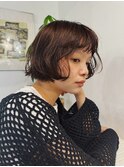ショートボブ/ミニボブ/ニュアンスパーマ/顔周りカット/20代30代