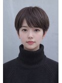 コンパクトマッシュショートダークアッシュ似合わせカット