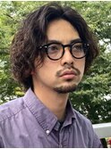 渋谷ツイストスパイラルパーマメンズカットスパイラルメンズボブ