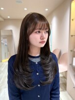 サンド ミュウ 横浜店(sand mieu)&nbsp;透明感ブラウン ゆるめカール /ロング/韓国