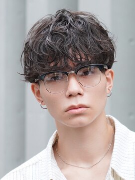フィフス 大分(fifth) 大分シャドウパーマメンズカットラウンドマッシュツーブロック