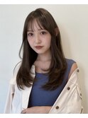 顔周りレイヤーカットべージュカラーくびれレイヤーカット