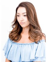 ソーホー ニューヨーク シズオカ(SOHO newyork SHIZUOKA)&nbsp;かきあげバングの大人なセミロングスタイル