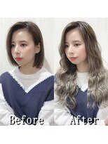 エクステ専門店あるじゃんすー 宇都宮店&nbsp;グレージュ#シールエクステ#デザインカラー#ロングヘア#宇都宮