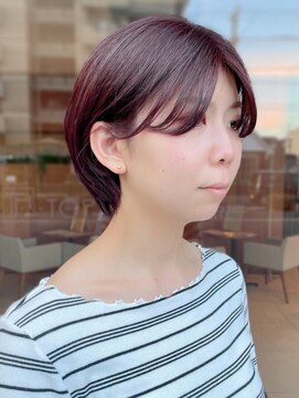 トップヘアー アヴェニュー 刈谷(TOPHAIR Avenue) ツヤ感ある誰でも似合うピンクブラウンカラー/ニュアンスカラー