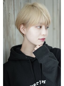 グランアージュ 柏西口店(grandage) 大人可愛い/小顔耳掛けハンサムひし形ショート/ハイトーン/柏