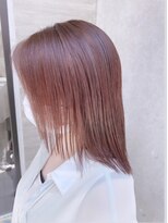 ドゥマン(Demain)&nbsp;前髪パーマ レイヤーロング  ピンクグレーベージュ 小顔 "