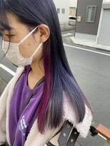 イースタイル 志都呂店(e-style com’s hair) ラベンダーにピンクインナーカラーを#バイカラー#恒吉