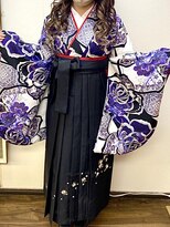 ヘアセットアップス(UP's) 素敵な着物とバランス良いハーフアップ『袴着付け＋ヘアセット』