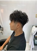 ツイストパーマツイストスパイラルパーマフェードカットショート