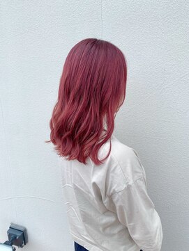 ヘアメイク シンズ レインボー(Hair Make SHIN'S RAINBOW) セミロング/ブリーチ/レッドカラー/秋カラー/高松