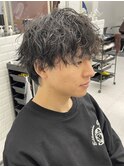 ツイストスパイラルパーママッシュウルフ束感ショート