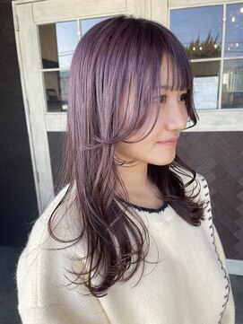 ムード マグ レーベル 南松本(MOOD Mag Label) 20代30代大人可愛い透明感ピンクラベンダーケアブリーチ小顔