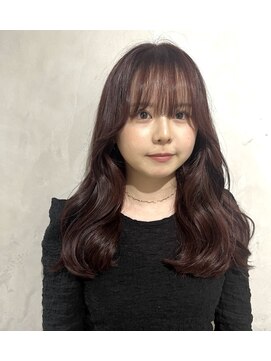 カンナ オーガニック ヘアデザイン(CANNA ORGANIC & HAIR DESIGN) チェリーレッド×レイヤーカット