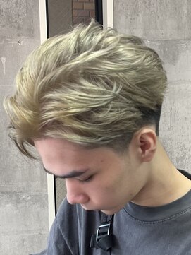 メイン(MENIN) ハイトーンかき上げスタイル[相模大野/メンズ/町田]