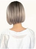 ショートボブグレージュハイライトレイヤーカット髪質改善