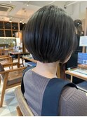 小顔ショート/ショートボブ/アッシュ/グレージュ/ハイライト