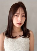 前髪ナチュラルカール結べるボブレイヤーカットワンカール