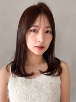 前髪ナチュラルカール結べるボブレイヤーカットワンカール