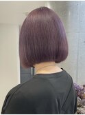 ハイトーンボブミルクティーベージュピンクベージュダブルカラー
