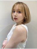 ハイトーンボブ#ベージュカラー#艶カラー#髪質改善