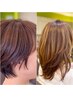 似合わせカット＋明るい白髪染め(リタッチ)