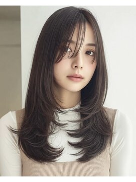 ハム 立川(hum) ココアベージュ/オリーブグレー/小顔/黒髪[立川/髪質改善]