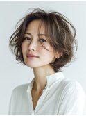 クラゲヘアー/小顔/ココアベージュ/オリーブグレー/川西