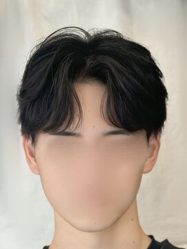 バース 河原町店(BIRTH) 韓国へアカルマパーマワックスなしセンターパート黒髪ウルフ