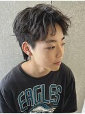 MEN’S HAIR/波巻きツイストスパイラル/リバースセンターパート